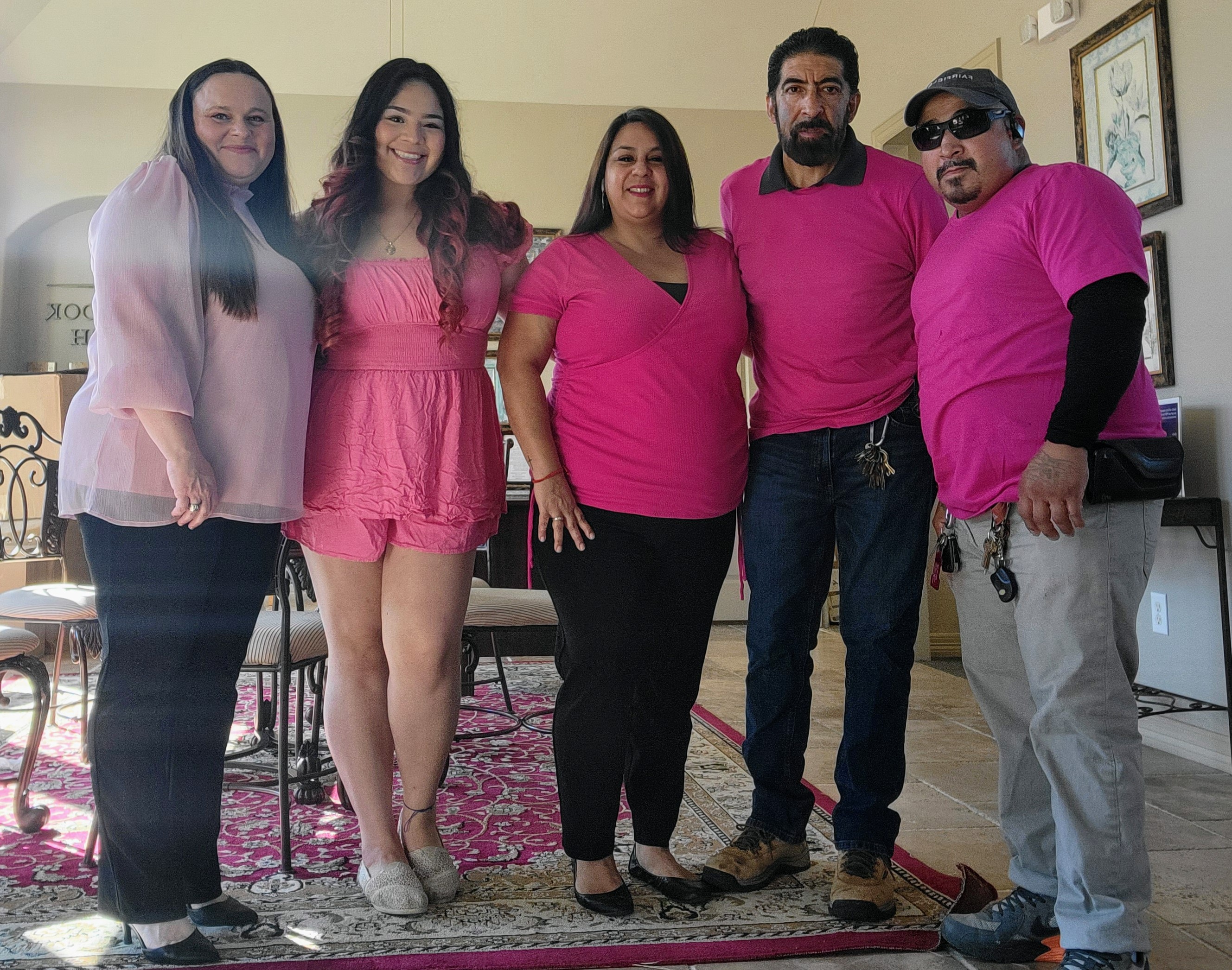 Fallbrook Ranch associates celebrate BCAM in pink shirts
