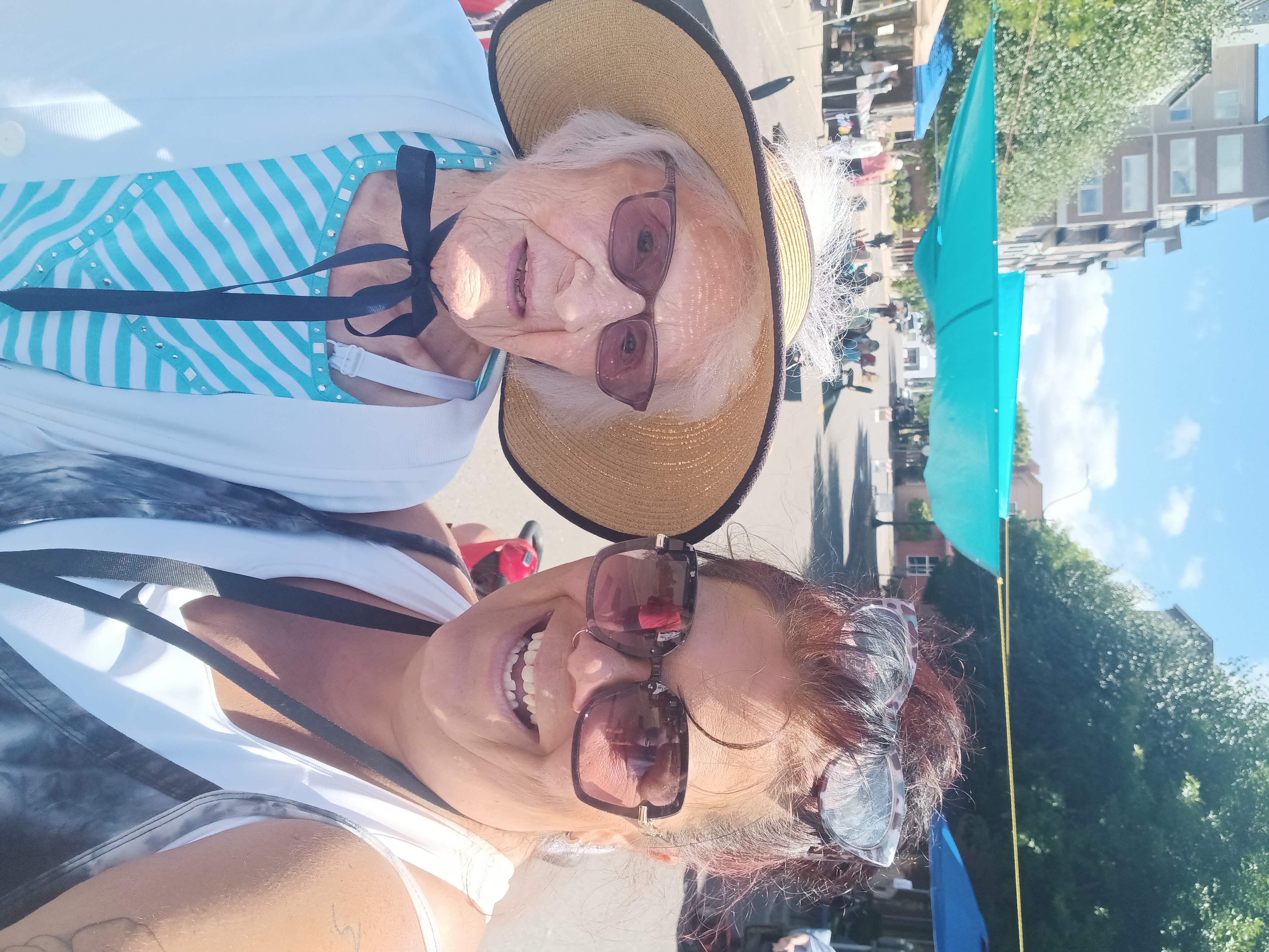 Frances Swank with Boardwalk's Community Manager, Cyndi Pugh, at Boardwalk's 2023 Summerfest event.